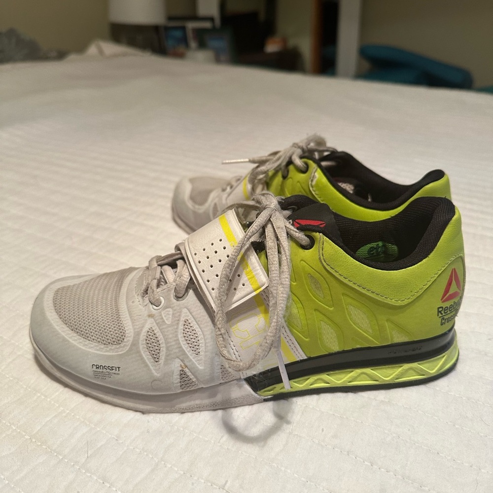 Reebok CrossFit Lifters Lime Green and Gray Athletic Shoes